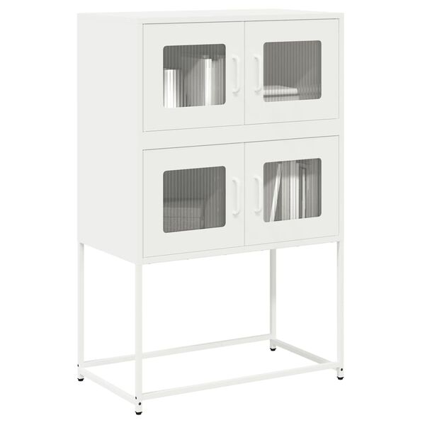 vidaXL Highboard White 68x39x107 cm Steel