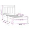 vidaXL Bed Frame without Mattress White Single Solid Wood