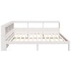 vidaXL Bookcase Bed without Mattress White 135x190 cm Solid Wood Pine