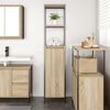 vidaXL Bathroom Cabinet with Shelves Sonoma Oak 36x35x165 cm