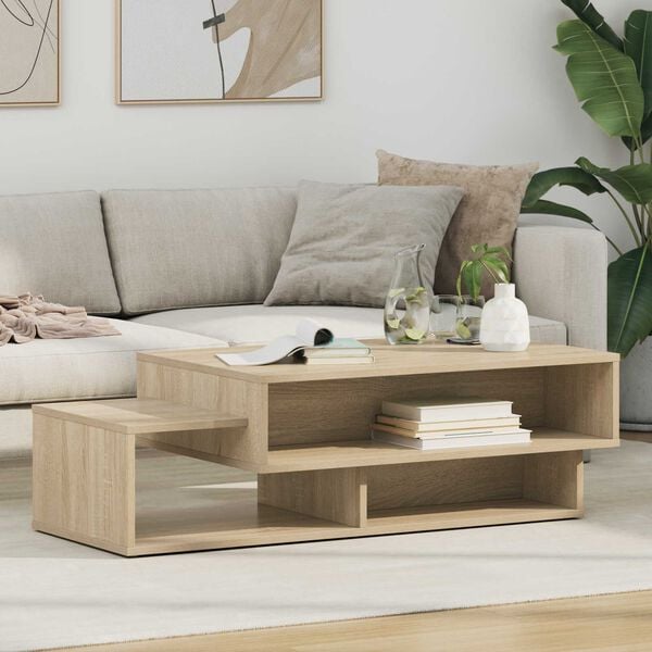 vidaXL Coffee Table Sonoma Oak 105 x 50 x 32.5 cm Engineered Wood
