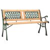 vidaXL Garden Bench 122 cm Cast Iron and Solid Firwood