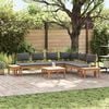 vidaXL Garden Sofa Set 3 pcs Brown and Grey