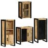vidaXL Bathroom Furniture Set 4 pcs Brown Soild Mango Wood