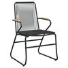vidaXL Garden Chairs 2 pcs Black 58x59x85.5 cm PVC Rattan