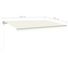 vidaXL Manual Retractable Awning with Posts 5x3 m Cream