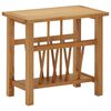 vidaXL Magazine Table | Natural | Solid Oak Wood, MDF | Compact | Magazine Table