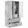 vidaXL Bathroom Cabinet with Drawer Concrete Grey 79.5 x 49 x 156 cm
