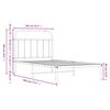 vidaXL Metal Bed Frame without Mattress with Headboard White 100x190cm