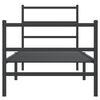 vidaXL Metal Bed Frame without Mattress with Footboard Black 80x200cm