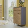 Germania Chest of Drawers GW-Mauresa 34x60x97 cm Graphite and Grandson-oak