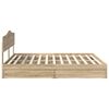 vidaXL Storage Bed with Drawer Sonoma Oak 180 x 200 cm Engineered Wood