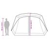 vidaXL Family Tent with LED 10-Person Light Blue Quick Release