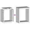 vidaXL Firewood Rack 60x40x80 cm Galvanised Steel
