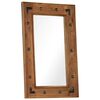 vidaXL Mirror Solid Acacia Wood 50x80 cm