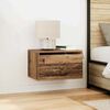 vidaXL Wall-mounted Bedside Cabinet Old Wood 50 x 36 x 30 cm