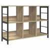 vidaXL Bookshelf 6-Tier 102 x 32 x 72.5 cm Engineered Wood Sonoma Oak