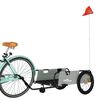 vidaXL Bike Trailer Grey and Black Oxford Fabric and Iron