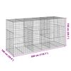 vidaXL Gabion Basket with Cover 300x100x150 cm Galvanised Iron
