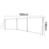 Bo-Camp Windbreak with Top Beams Caira 500x140 cm Grey