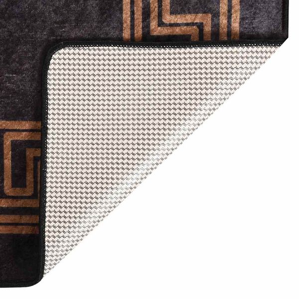 vidaXL Rug Washable 80x150 cm Black and Gold
