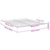 vidaXL Bed Frame without Mattress White 200x200 cm Engineered Wood