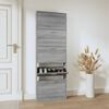 vidaXL Shoe Cabinet Grey Sonoma 59x17x169 cm Engineered Wood