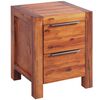 vidaXL Bedside Cabinet Solid Acacia Wood Brown 45x42x58 cm