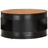 vidaXL Coffee Table Black 68x68x36 cm Solid Acacia Wood
