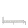 vidaXL Bed Frame without Mattress White Solid Wood Single