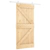 vidaXL Sliding Door with Hardware Set 100x210 cm Solid Wood Pine