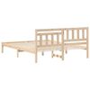 vidaXL Bed Frame with Headboard Brown 150 x 200 cm Solid Pine Wood