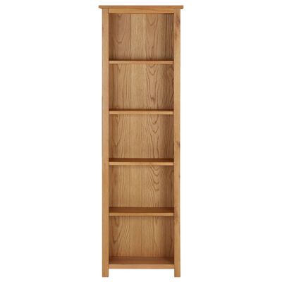vidaXL Bookcase 52x22.5x170 cm Solid Oak Wood