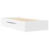 vidaXL Bed Frame without Mattress White 75x190 cm Small Single Engineered Wood