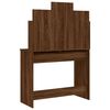 vidaXL Dressing Table with Mirror Brown Oak 96x39x142 cm