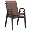 vidaXL Garden Bistro Set 3 pcs Brown Steel