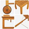 vidaXL Sun Lounger 3 pcs Brown 35 x 35 x 34cm Solid Acacia wood