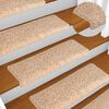 vidaXL Stair Mats 15 pcs 65x21x4 cm Gold Rectangular Edge