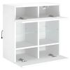 vidaXL TV Wall Cabinet with LED Lights White 58.5x30x60.5 cm