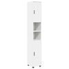 vidaXL Bathroom Cabinet White 30 x 35 x 192 cm Engineered wood & Metal