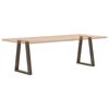vidaXL Dining Table Legs V-Shape 2 pcs Natural Steel 60x(72-73.3) cm Steel