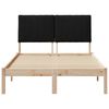 vidaXL Bed Frame with Headboard Brown 120 x 200 cm Solid Pine Wood