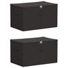 vidaXL Storage Box 2 pcs Non-woven fabric 55 x 35 x 32 cm 61.6 L