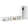 vidaXL TV Cabinet Set Wall-mounted 2 pcs White Engineered Wood