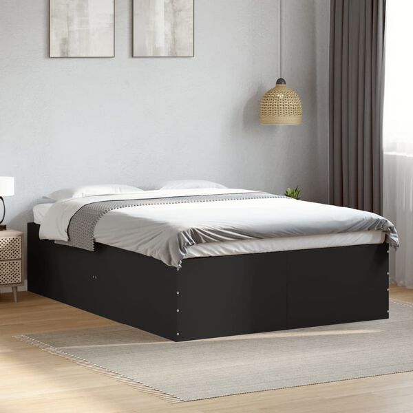 vidaXL Bed Frame without Mattress Black 120x200 cm