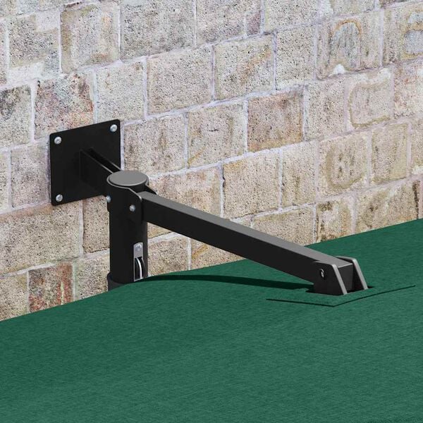 vidaXL Garden Parasol Green and Black 248.5 x 247.5 x 160 cm