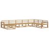vidaXL Outdoor Sofa Set 8 pcs White Solid Acacia Wood