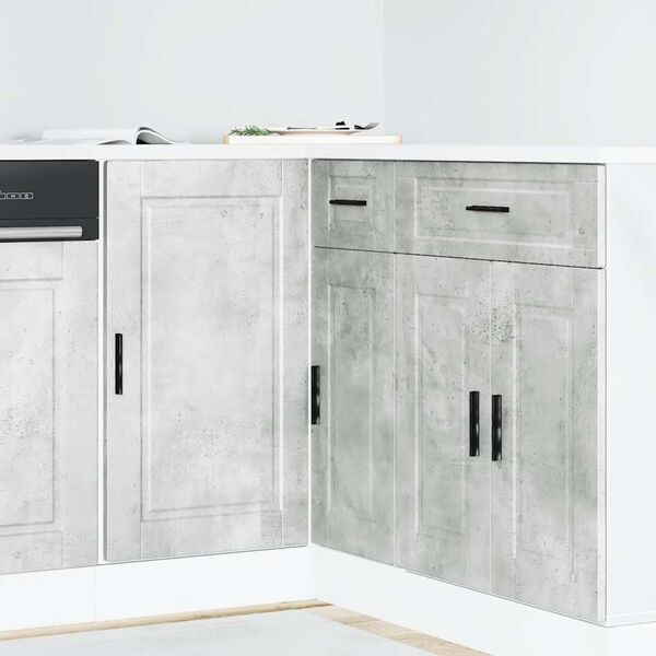 vidaXL Kitchen Base Cabinet Porto Concrete Grey Engineered Wood