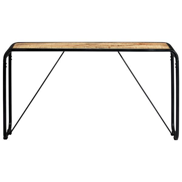 vidaXL Console Table 140x35x76 cm Solid Rough Mango Wood