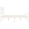 vidaXL Senior Bed without Mattress White 160x200 cm Solid Wood